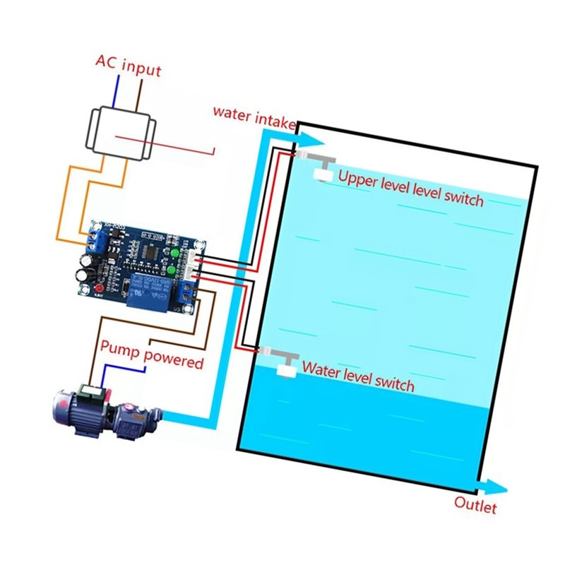 Mô Đun Điều Chỉnh Mực Nước Tự Động Xh-M203 Ac / Dc 12v Đầu Ra O4Vn