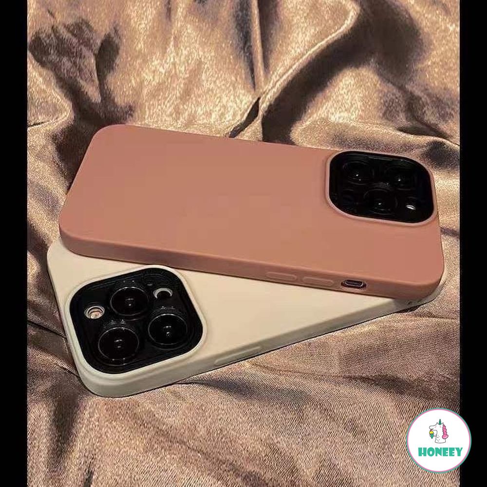 Ốp Điện Thoại TPU Mềm Màu Kẹo Trơn 2 Trong 1 Kiểu Retro Cho iPhone 11 13 12 Pro Max X XS XR 8 7 Plus
