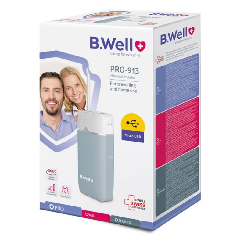 Máy tăm nước B.well WI 913 và 912 bảo hành 2 năm.