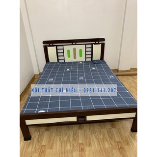 Giường sắt kiểu gỗ 1m4 x 2m