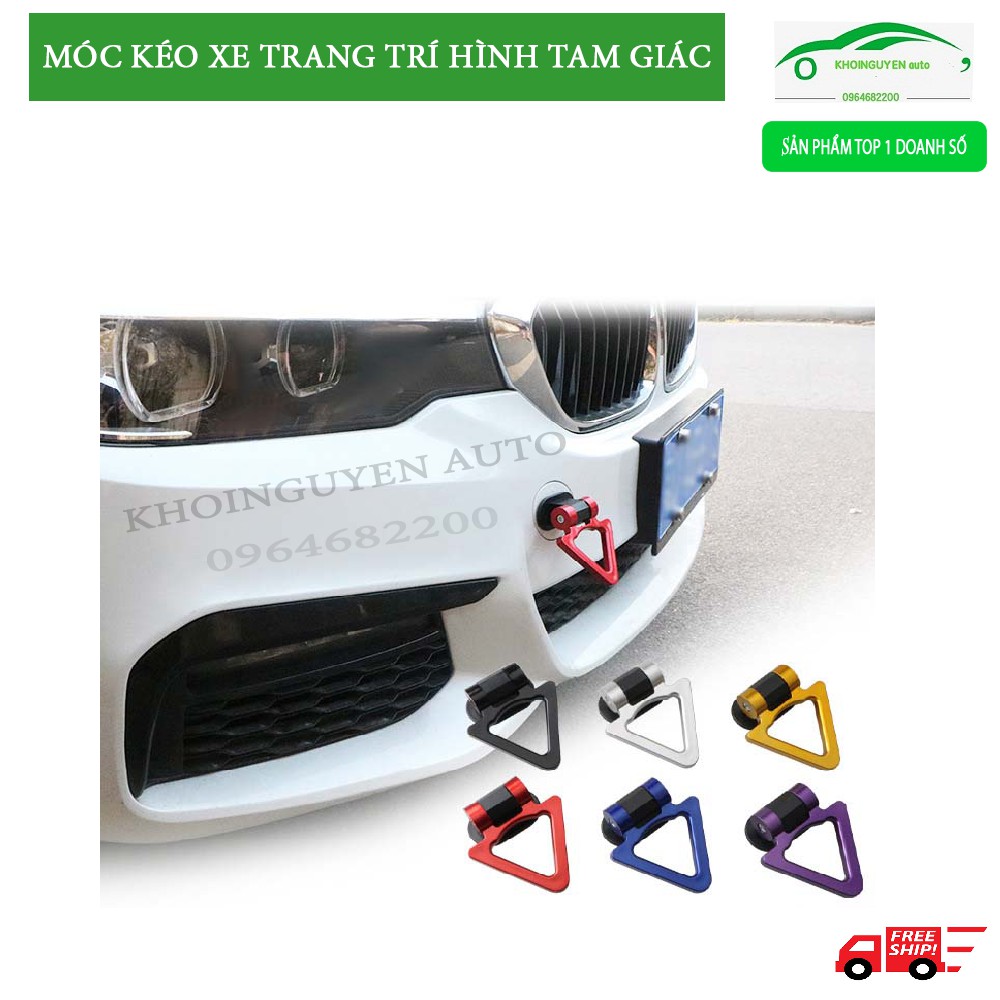 Móc kéo xe trang trí đầu xe ô tô hình tam giác 💯FREESSHIP 💯 Chất lượng cao