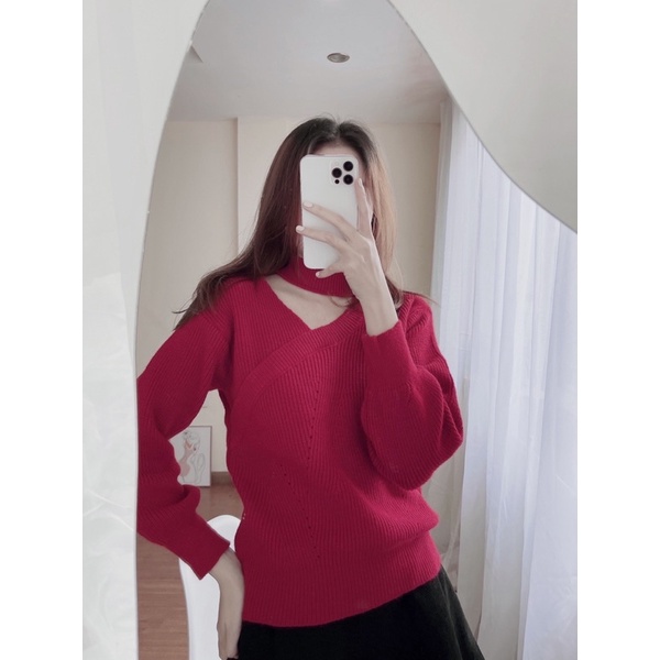SELLI SHIRT - áo len khoét cổ tinh tế | BigBuy360 - bigbuy360.vn