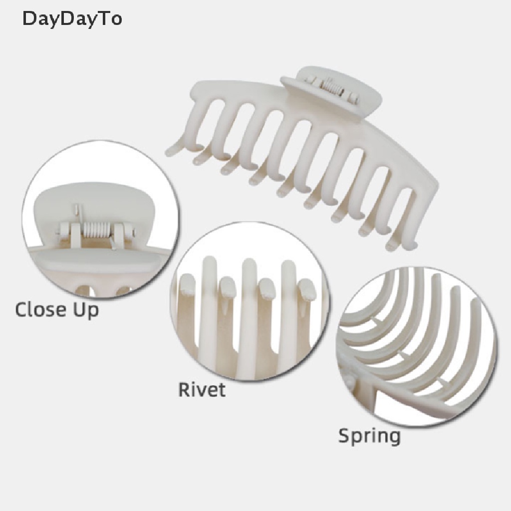 DayDayTo Women Claw Clip Tough Multicolor Plastic Hair Claw Large Size Hair Clips Crab .