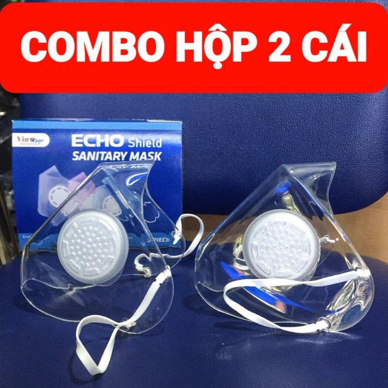 Combo 2 khẩu trang nhựa dẻo trong suốt cao cấp chính hãng