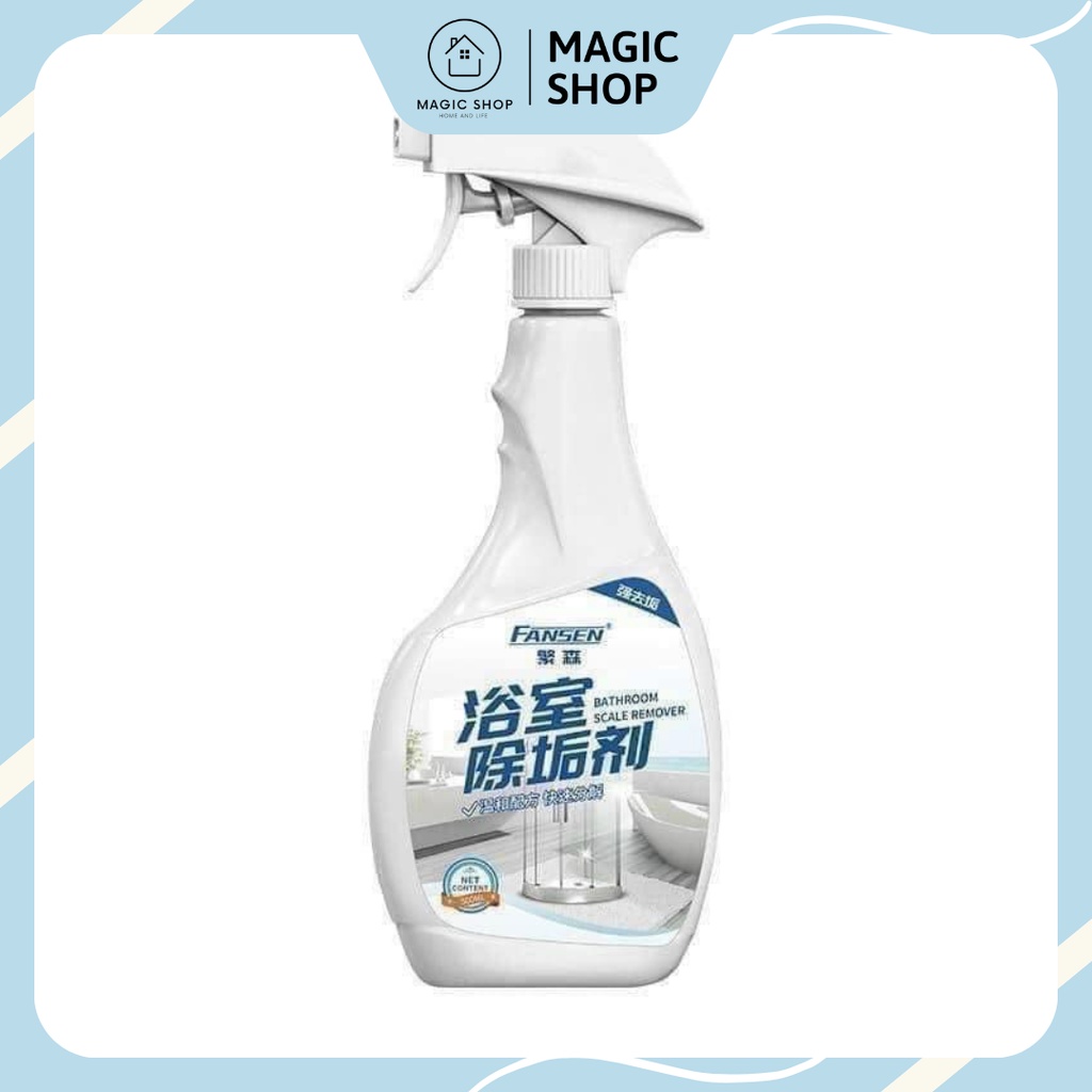 Chai Xịt Tẩy Rửa Fansen 500ml - Nước Xịt Đa Năng Tẩy Rửa Nhà Tắm, Nhà Bếp, Tẩy Vết Ố, Tẩy Cặn Canxi Trên Inox