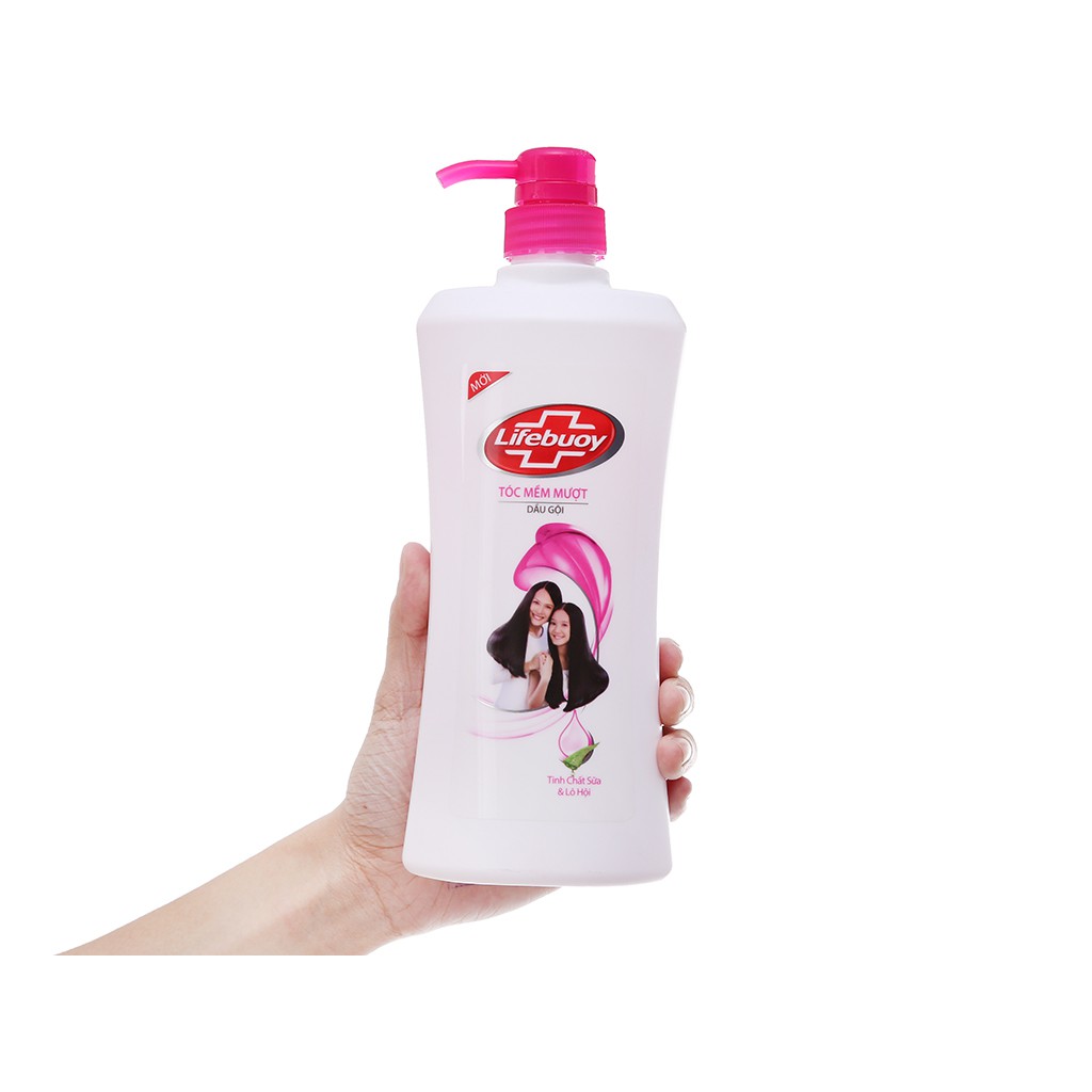 Dầu gội Lifebuoy tóc mềm mượt  chai 640g làm sạch tóc lấy đi mồ hôi bụi bẩn và vi khuẩn làm