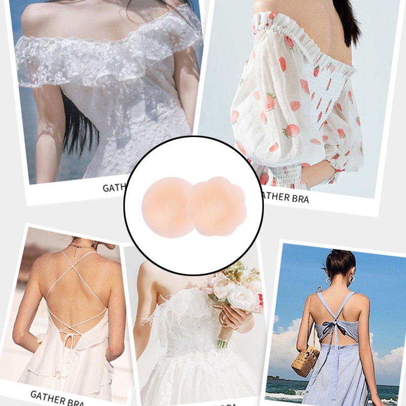 Set 1/3/5 Cặp Miếng Dán Ngực Silicone Siêu Mỏng Trong Suốt Cho Nữ