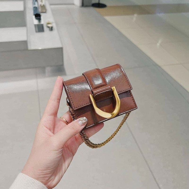 [MINI 489]Túi son mini kèm dây đeo dài full box - HANA BAG