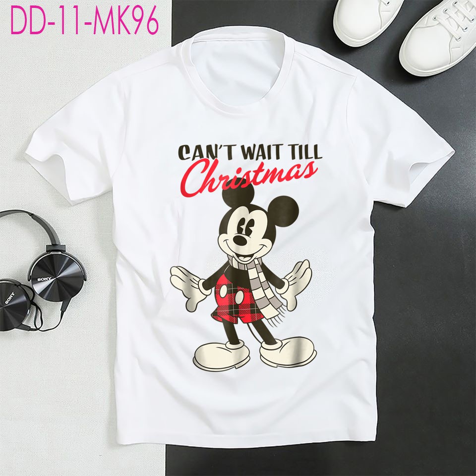 Áo Thun Chuột Mickey ( Có Size Trẻ Em ) Disney Vintage Christmas