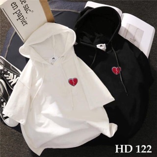 Áo hoodie tay lỡ nam nữ tim vỡ chất cotton dày mịn unisex form rộng oversize