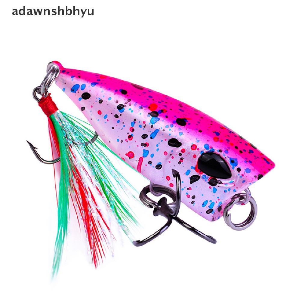 adawnshbhyu 4.3cm/4g mini popper lure trout lures ultralight fishing lure topwater Crankbait VN