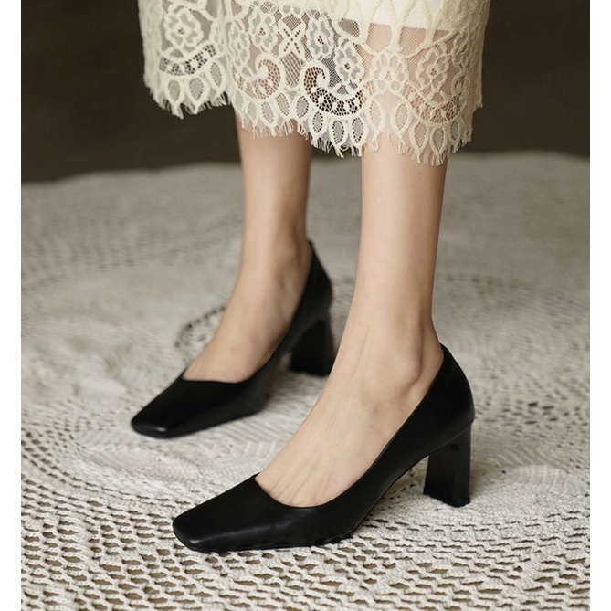 Giày cao gót trơn basic cao 7cm