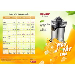 Máy vắt cam Sharp - Bảo hành Chính hãng 12 tháng