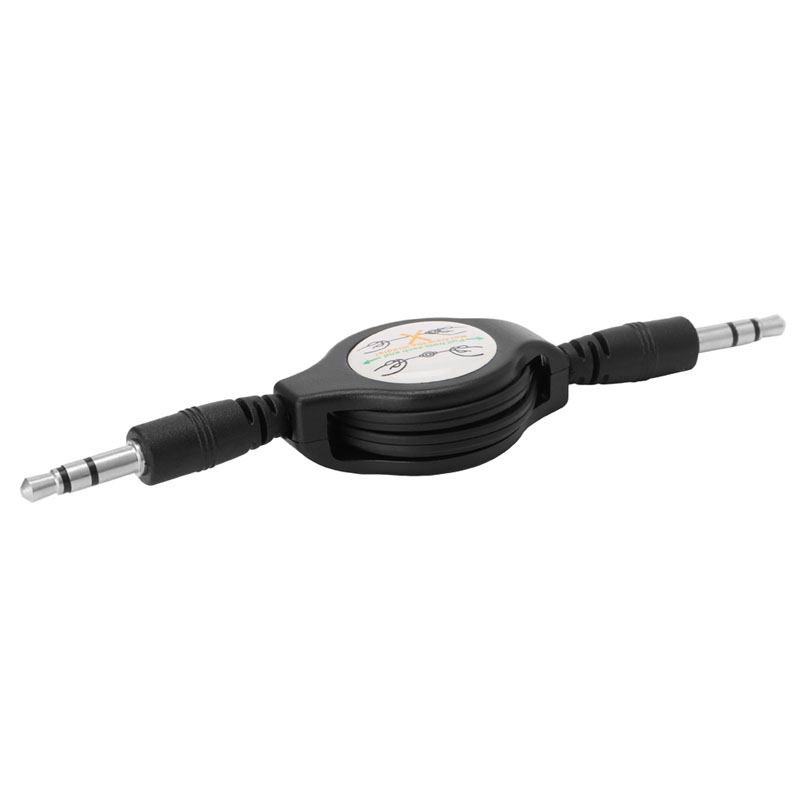 Cáp âm thanh MP3/4/5 dạng dây rút jack 3.5mm dài 80cm tiện dụng cho ô tô