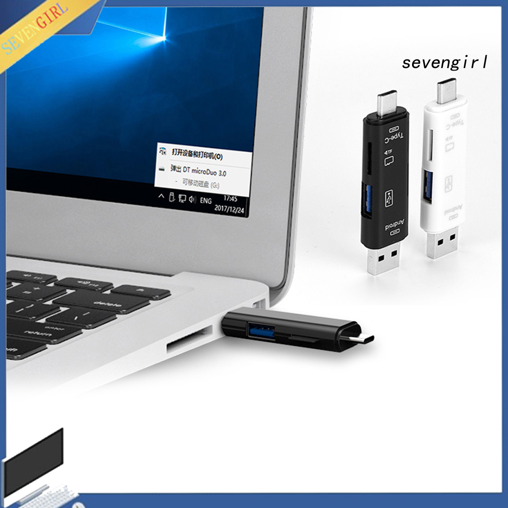 Đầu Đọc Thẻ Nhớ Usb 2.0 Type-C 3 Trong 1 | BigBuy360 - bigbuy360.vn