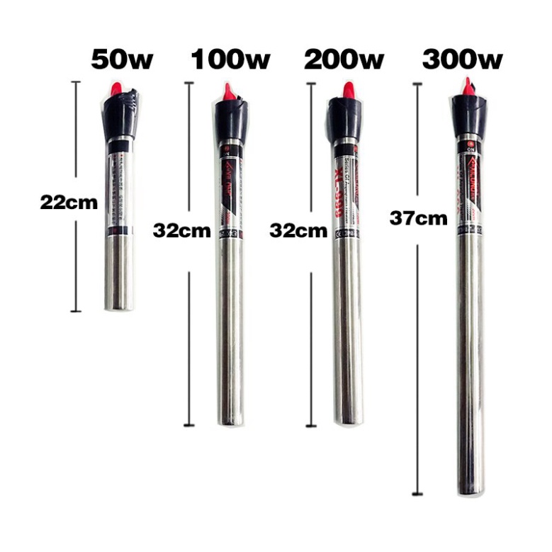 Sưởi Bể cá XILONG XL999, AT70 25W, 50W, 100W. 200W, 300W, 500W Sưởi INOX, Thuỷ Tinh HAKA AQUARIUM