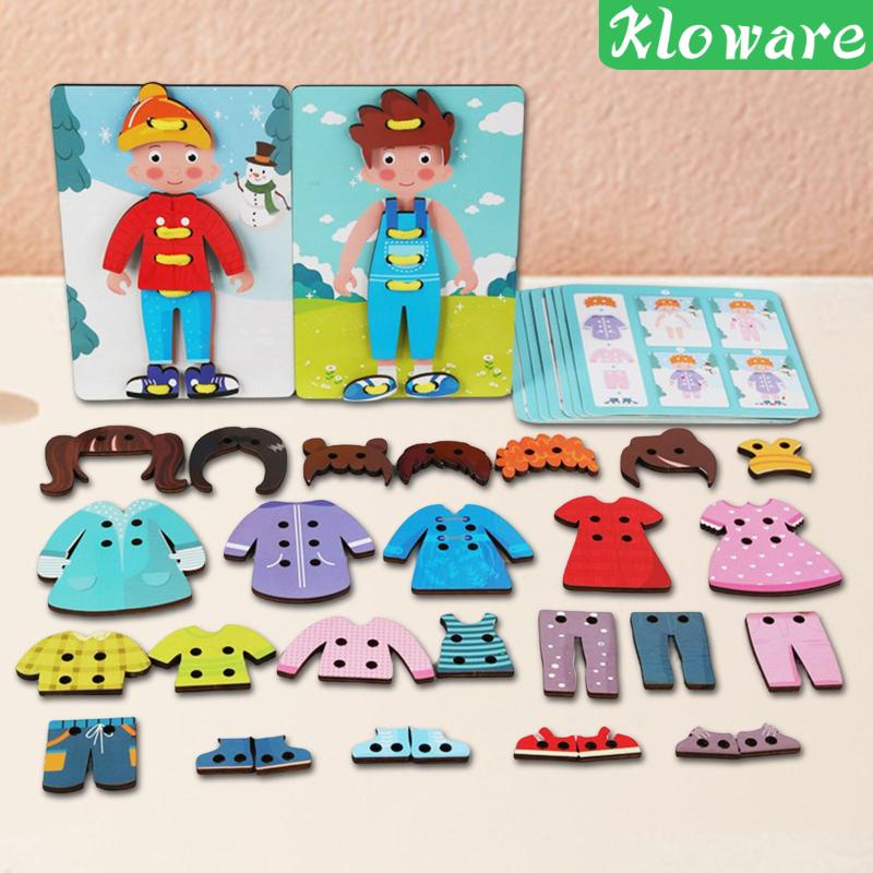 Bộ Đồ Chơi Thay Đổi Quần Áo Theo Phương Pháp Montessori Cho Bé