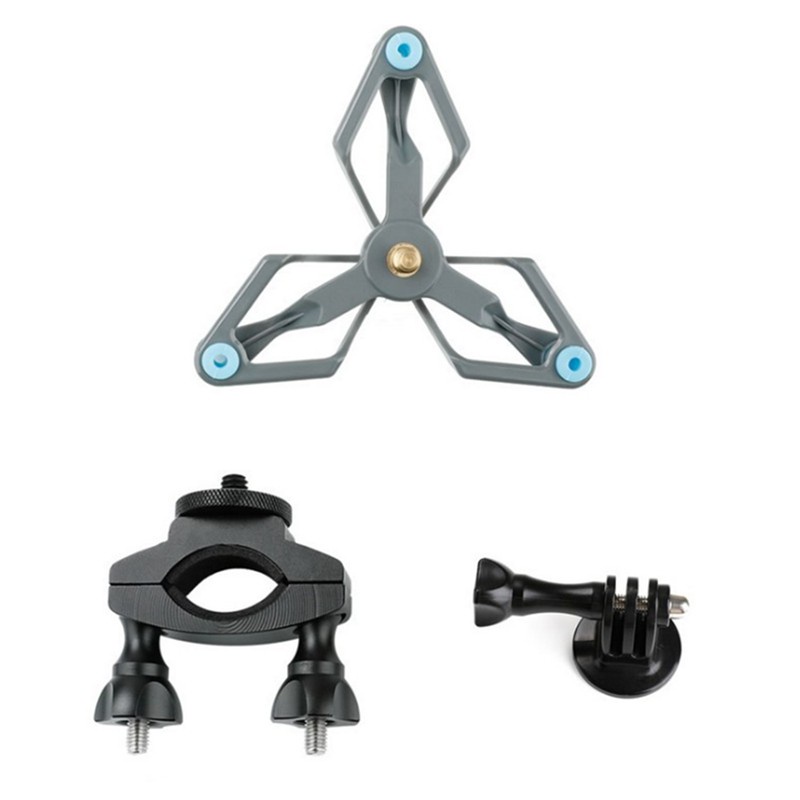 [New]Damping Shock Absorber Mount Stand Bracket Tripod Kit Screw for Gopro Hero 8 Camera Bike Bicycle Fixed