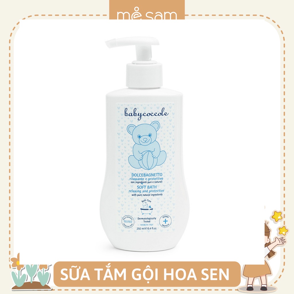 Sữa tắm gội chiết xuất hoa sen Babycoccole 0M+