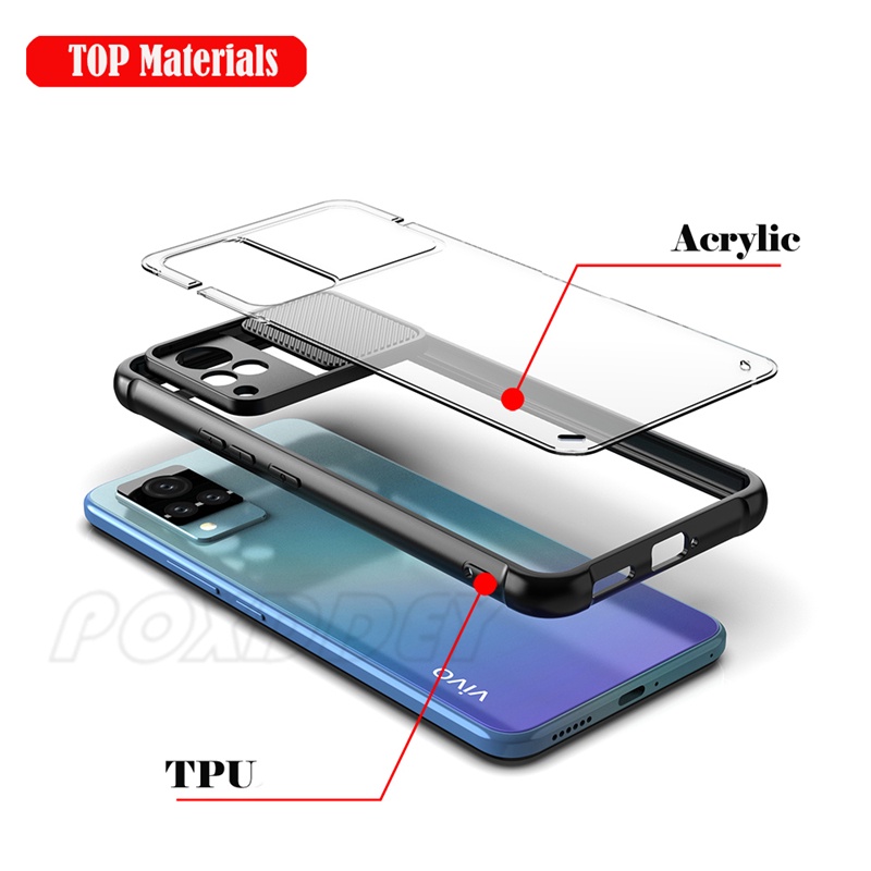 Ốp Điện Thoại Nắp Trượt Bảo Vệ Camera Cho Vivo Y15S Y15A Y11 Y12 Y15 Y17 Y21 Y21S Y33S Y20 Y20S Y31 Y51 Y20 V20 SE V21 V21E 4G