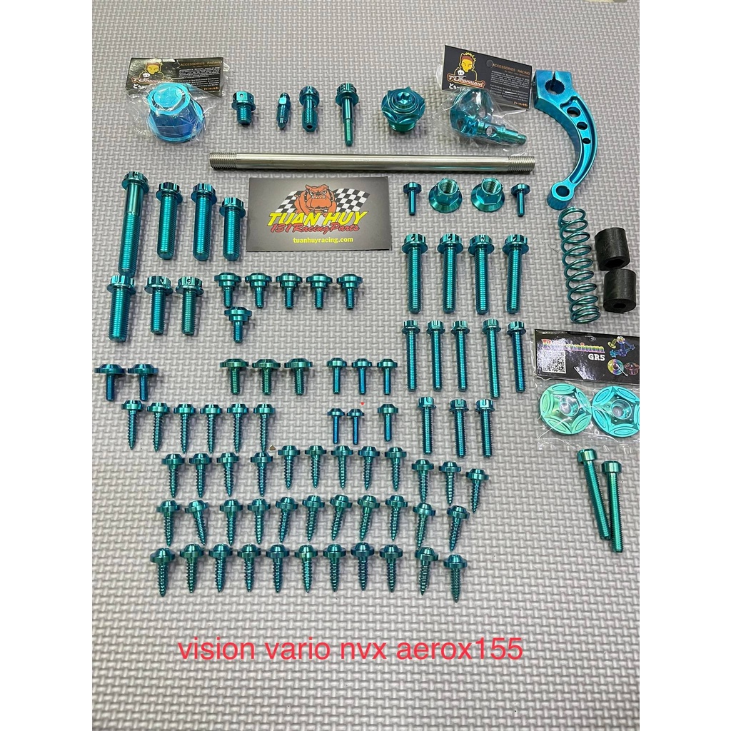 Full ốc titan GR5 cho xe Vario, Vision, NVX (đọc chi tiết dưới phần mô tả)