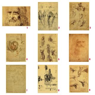 1 Tấm Poster Leonardo da Vinci Dán Tường Trang Trí