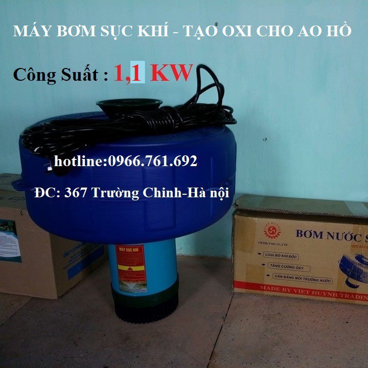 Máy sục khí tạo oxy - Máy bơm sục khí tạo oxy 1,1kw