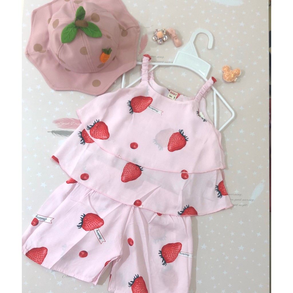 Bộ lanh 2 dây cho bé gái cực yêu từ 10-25kg