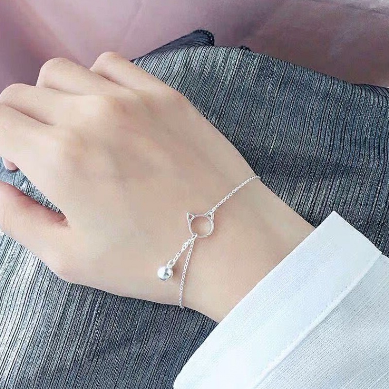 Vòng đeo tay/ Lắc chân PAPAOZHU mặt mèo thời trang Hàn Quốc dành cho nữ