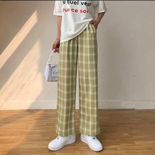 Quần ống rộng kẻ sọc