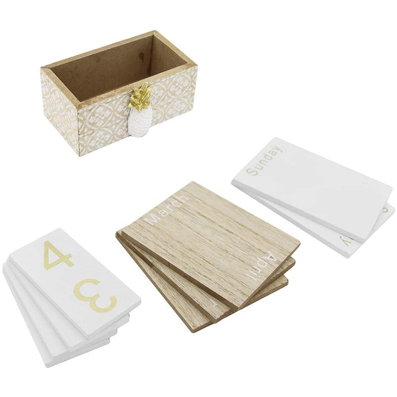 Lịch gỗ để bàn dạng lật kích thước 11.5X6.5X14.5CM