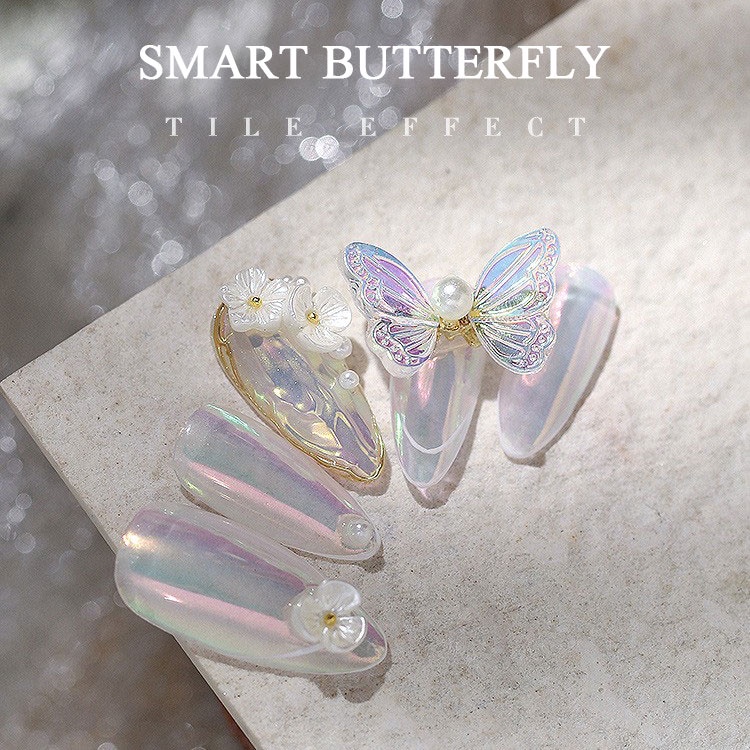 Bộ 2 Phụ Kiện Trang Trí Móng Tay Hình Bướm Thông Minh Bắt Mắt Sành Điệu