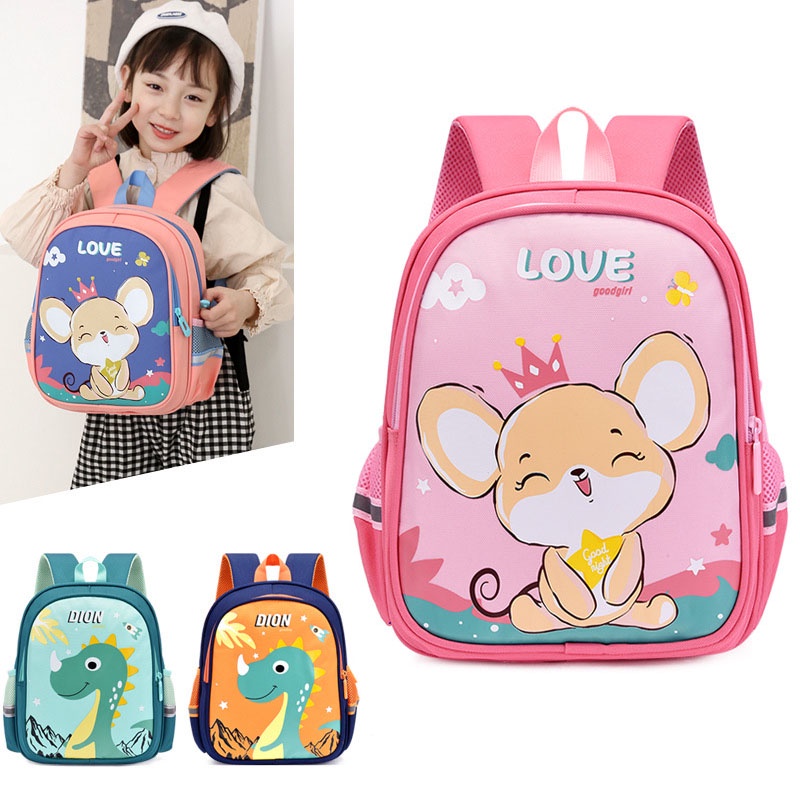 [Balo Mẫu giáo] Balo đi học mẫu giáo, mầm non cho bé trai bé gái siêu nhẹ hình chuột, khủng long đáng yêu ngộ nghĩnh