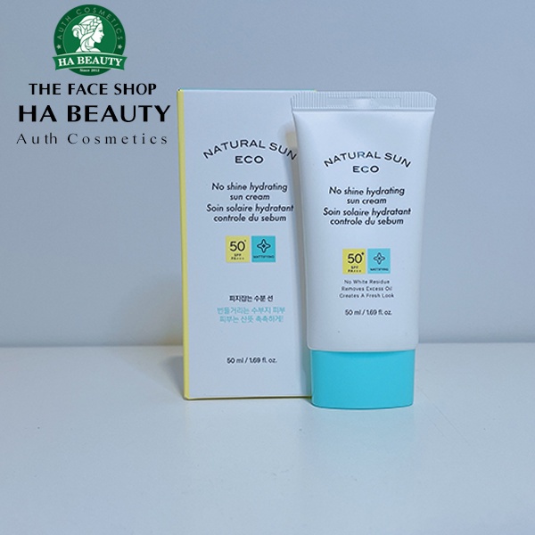 Kem chống nắng dưỡng ẩm cho da dầu hỗn hợp The Face Shop Natural Sun Eco No Shine Hydrating Sun Cream SPF50+PA+++ 50ml