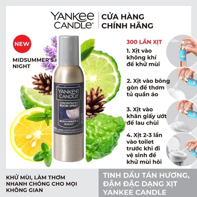 Tinh dầu tán hương đậm đặc dạng xịt Yankee Candle - Midsummer's Night (42.5g)