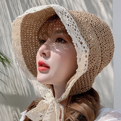 Nón Cói Rộng Vành Thắt Dây Che Nắng Đi Biển Thời Trang Mùa Hè Cho Nữ