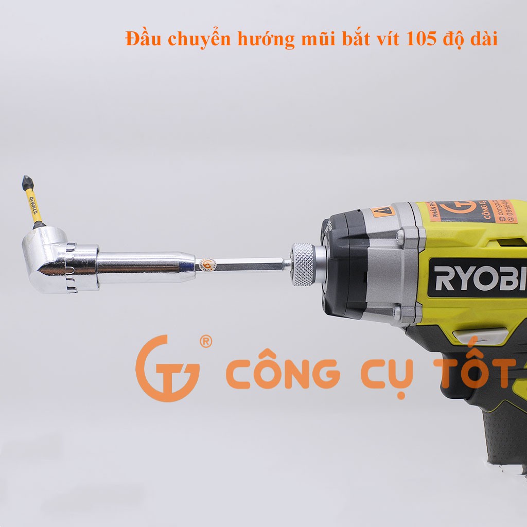 Đầu chuyển hướng máy khoan bắt vít dài 105 độ