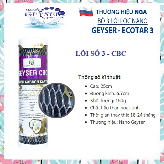 Lõi Lọc 123 Nano Geyser Ecotar 3 - Sale Doctorhouses