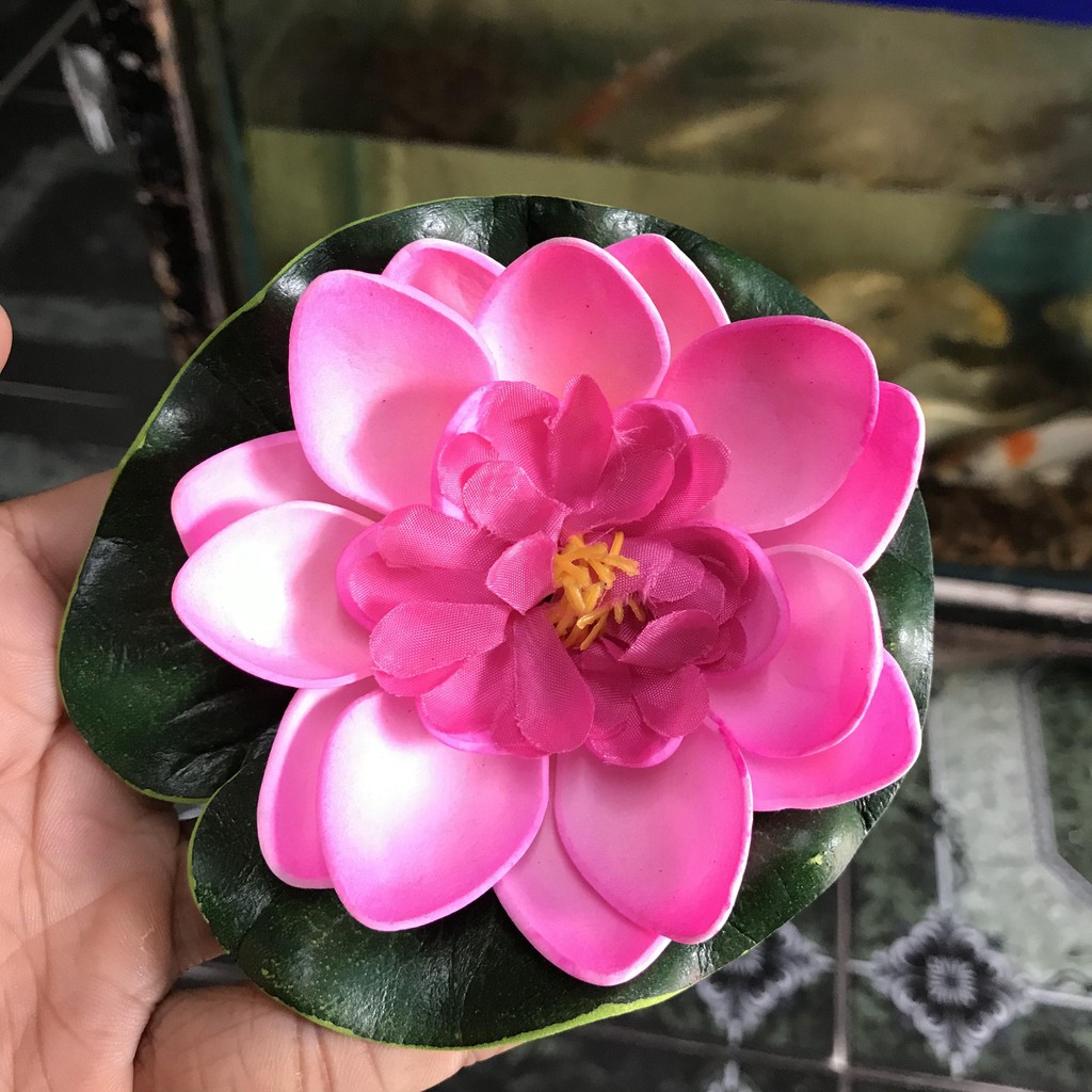 SEN GIẢ TRANG TRÍ HỒ CÁ NON BỘ ĐƯỜNG KÍNH 11CM