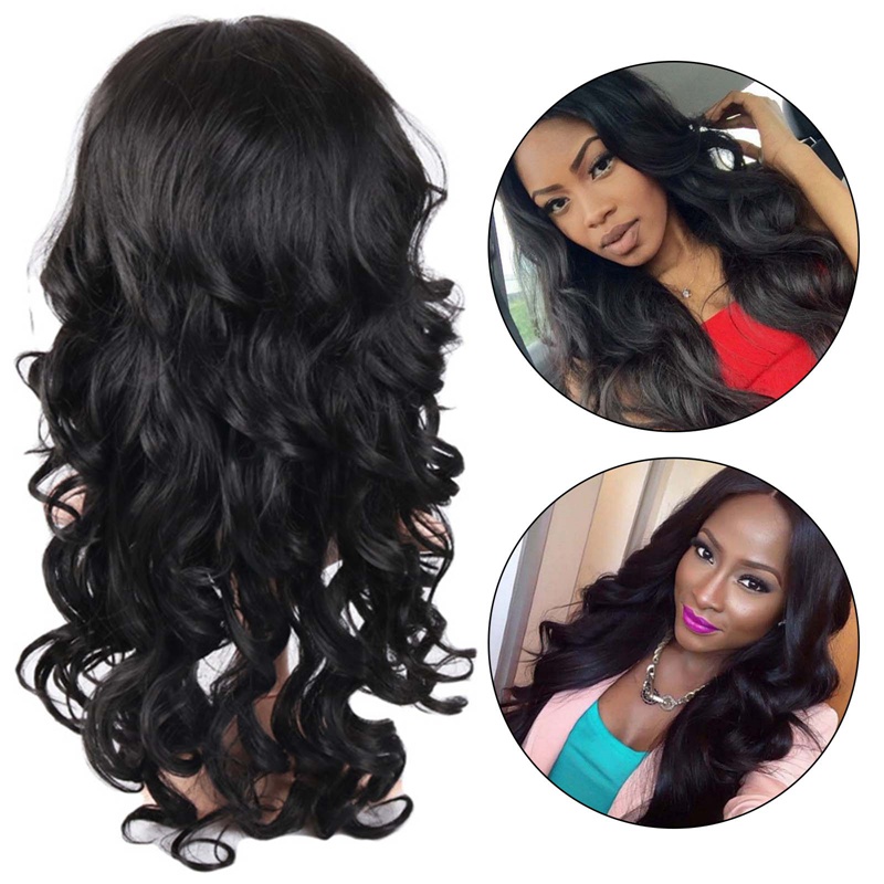 Bộ Tóc Giả Xoăn Dài Phong Cách Âu Mỹ Cá Tính Cho Nữ