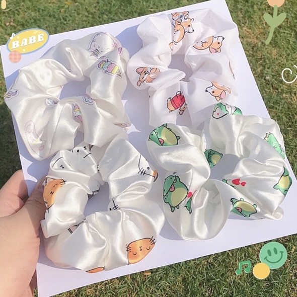 Cột tóc Scrunchies hoạt hình dễ thương