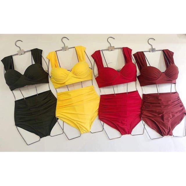 Bikini lưng cao áo quai to nhiều màu