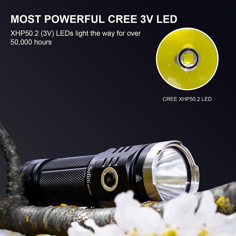 Đèn pin Sofirn SP33 V3.0 - XHP50.2 - 3500lm - pin 26650 5500mAh - Chiếu toả rộng - xa ~200m - SP33V3