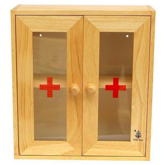 Tủ đựng y tế 2 cánh gỗ đức thành tủ y tế cửa mica gỗ đức thành mã 40241 thumbnail
