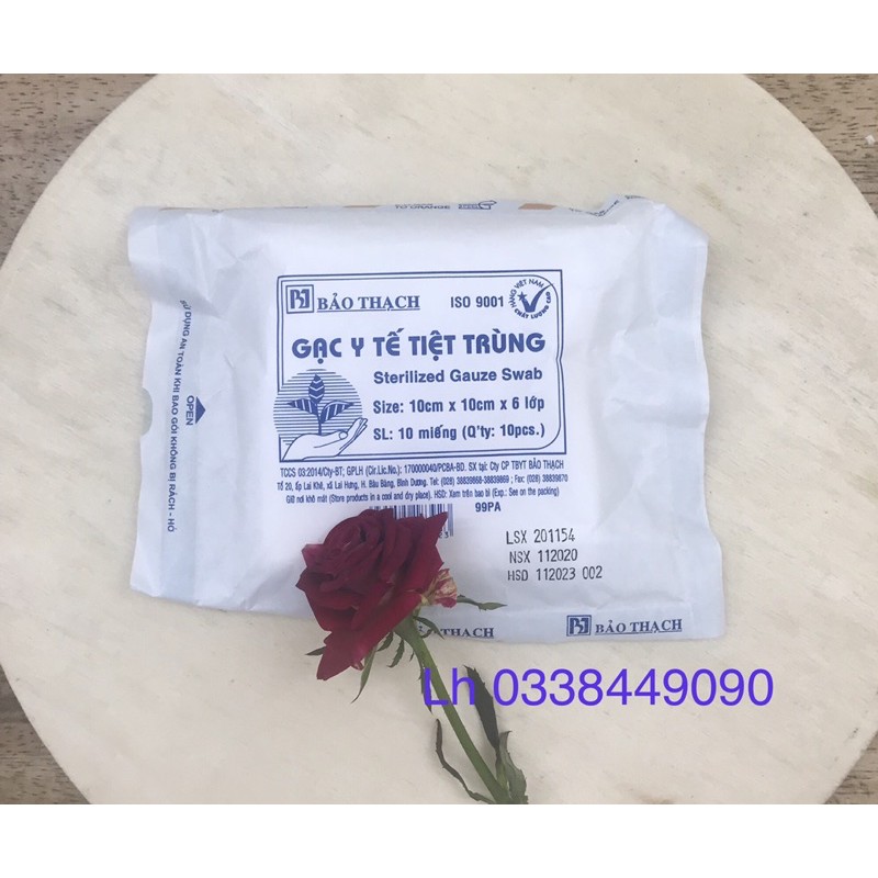 Gạc y tế tiệt trùng Bảo Thạch 10x10cm