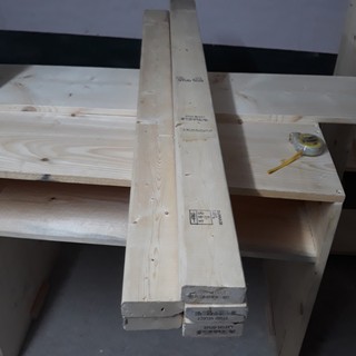 Bộ 4 thanh gỗ thông Mỹ 3,5 x 9cm làm chân bàn