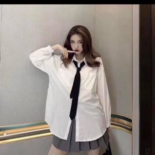 Áo sơ mi trắng kèm cà vạt siêu đẹp