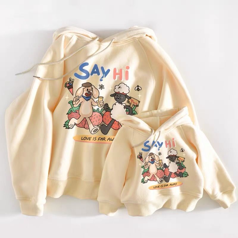 Áo Hoodie Thời Trang Mùa Thu 2021 Phong Cách Đường Phố Châu Âu Cho Mẹ Và Bé