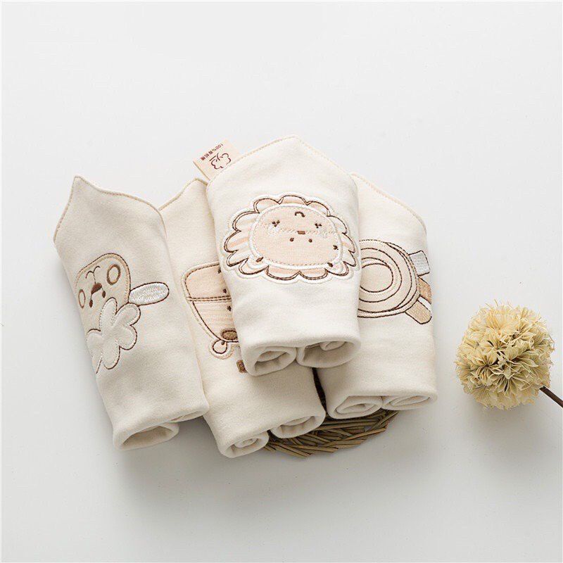Khăn Yếm Tam Giác Cotton Organic An Toàn Cho Bé