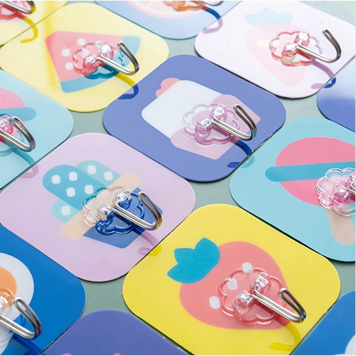 Móc treo đồ gắn tường hình hoạt hình màu sắc ngẫu nhiên